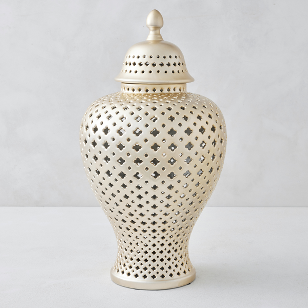 Ceramic Filigree Jar