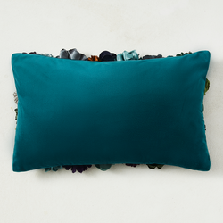 Posy Lumbar Pillow - Cerulean