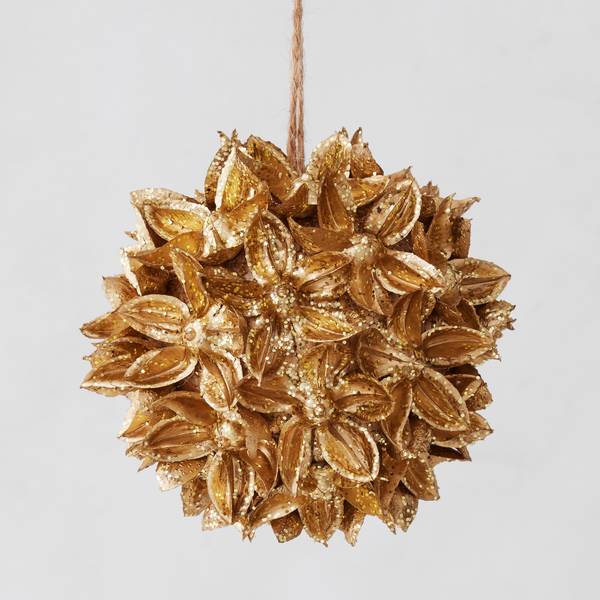 Gold Flowers Ornament