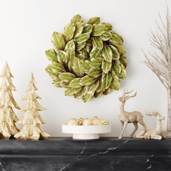 Glittered Magnolia Wreath