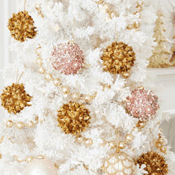 Pink Bead & Pearl Ornament