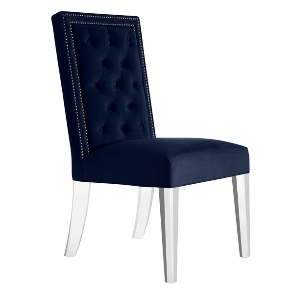 Maxwell Dining Chair With Nailheads - Acrylic