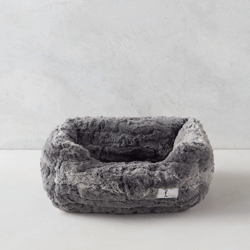 Faux Mink Bed - Charcoal