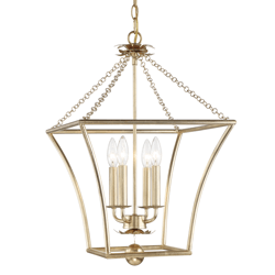 Pagoda Chandelier - Antique Gold