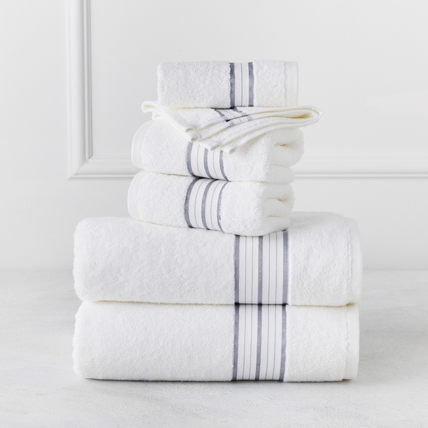 Rue Grey Hotel Border Towel Bundle - Set of 6