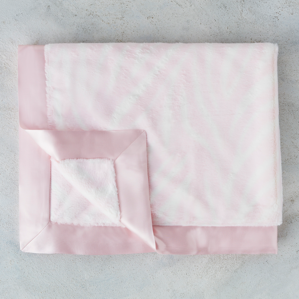 Luxe Zebra Baby Blanket - Pink