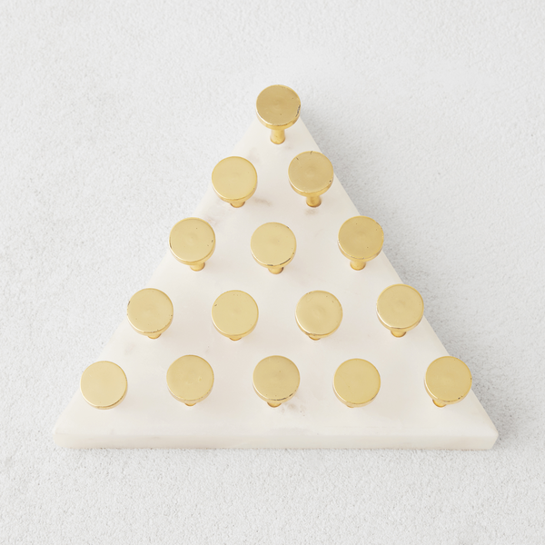 Marble Triangle Peg Solitaire