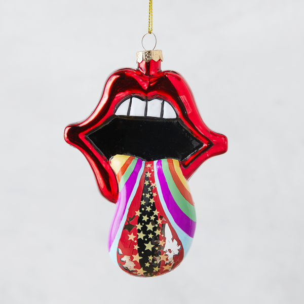 Rainbow Lip Ornament