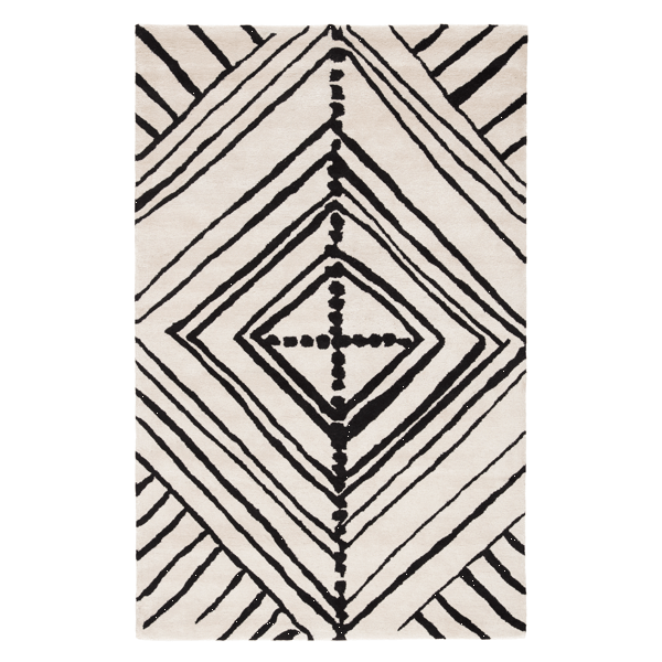 Nikki Chu - Miley Rug - Ivory/Black