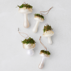 Mushroom Ornament - Set of 5
