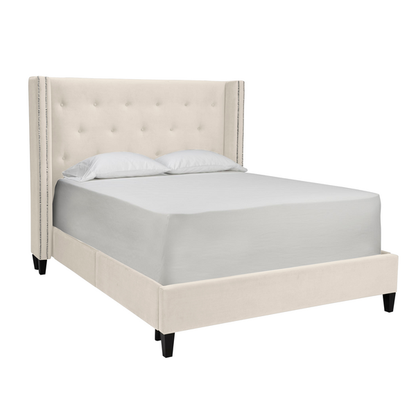 Bella wingback upholstered online bed