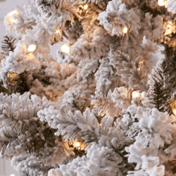 Pre-Lit Spruce Flock Tree 7'5"