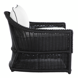 Emilia Ebony Lounge Chair - White/Black