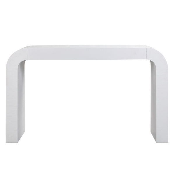 White horseshoe console deals table