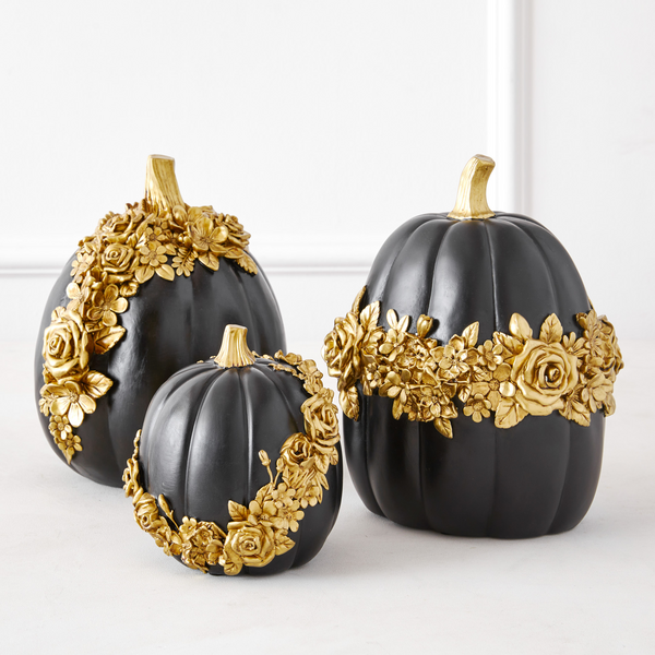 Floral Pumpkin - Black/Gold | Zgallerie