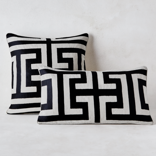 Cace Pillow Collection - Natural/Black | Zgallerie