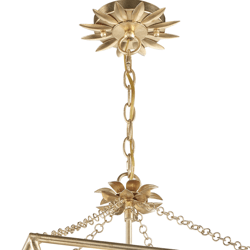 Pagoda Chandelier - Antique Gold