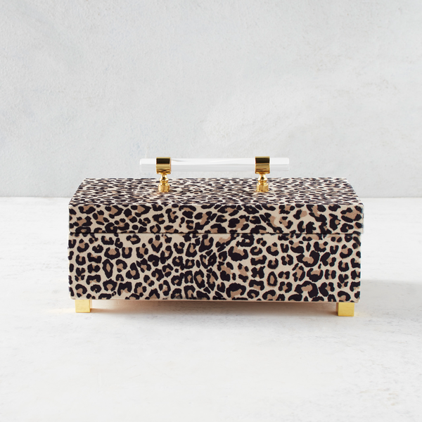 Leopard Print Cosmetic Box - Tartan + Twine