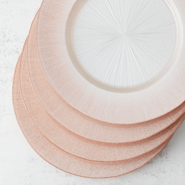 Z Gallerie - Rooted in Style - Halo Charger Sets Blush - Set of 4