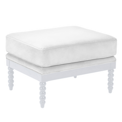 Spindle Ottoman - High Gloss White
