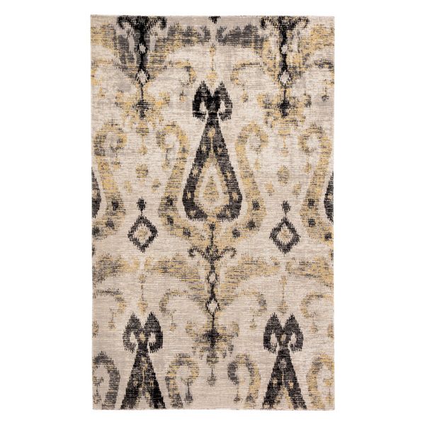 8'10" x 12' Caddessi Outdoor Rug - Ivory/Gold