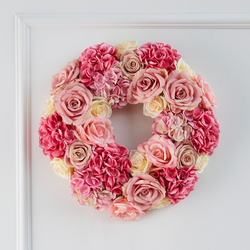 Rose Hydrangea Mixed Wreath
