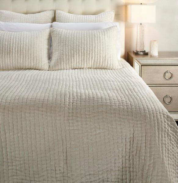 Mardon Velvet Bedding White Zgallerie