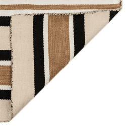 Variagated Stripe Outdoor Rug - Black