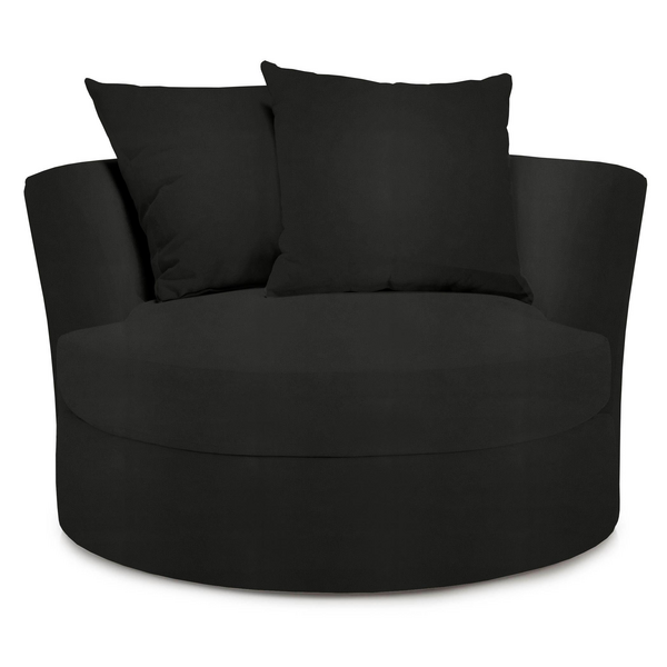 Black swivel best sale cuddle chair