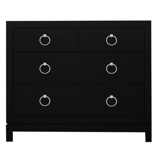 Artisan 4 Drawer Dresser - Black/Silver