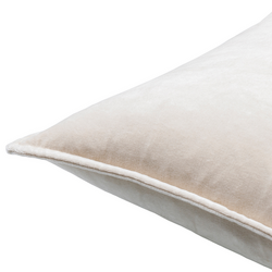 Long Velvet Lumbar Pillow - Light Beige