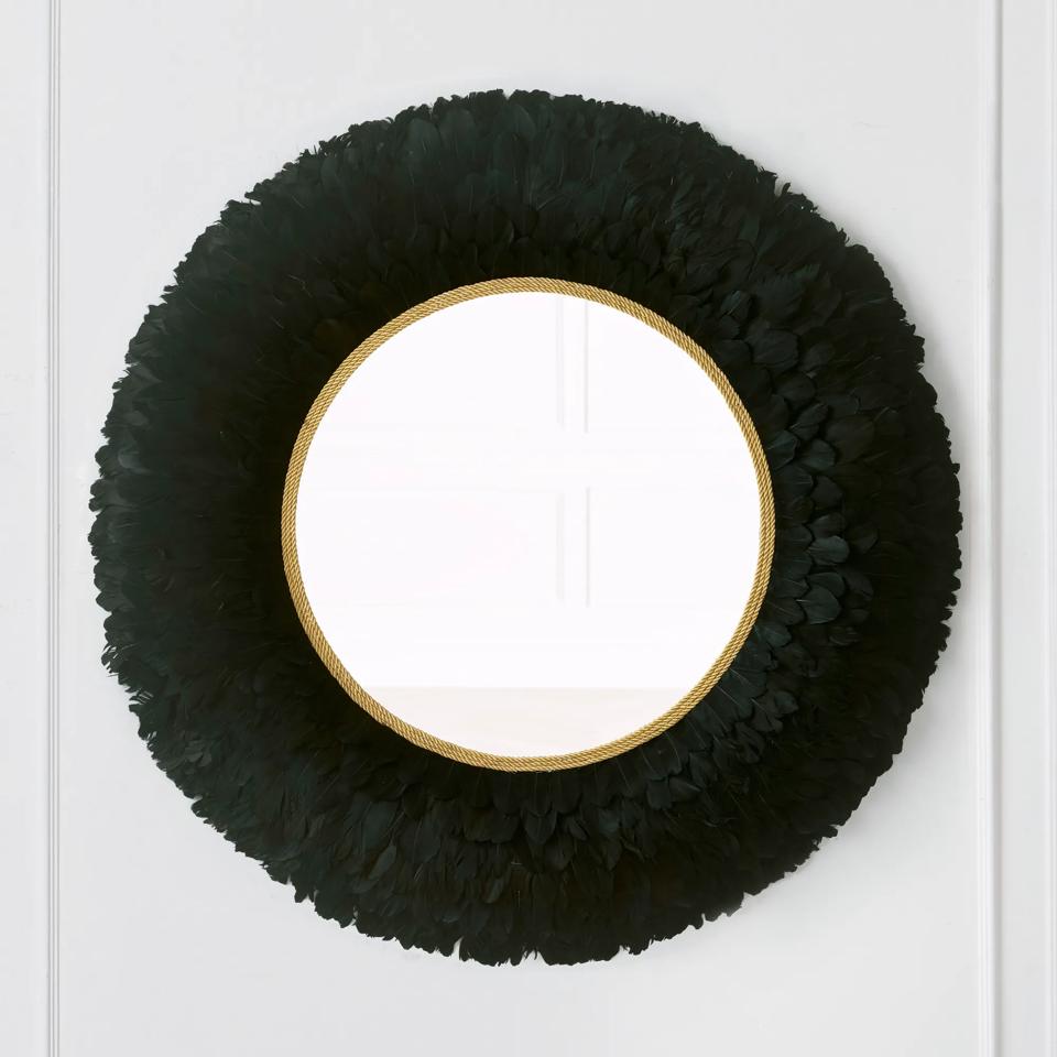 Nikki Chu - Midnight Feather Mirror | Zgallerie