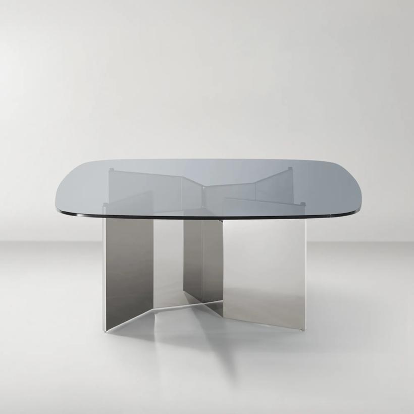 Reflective Coffee Table~FOL90857-GRY-AB