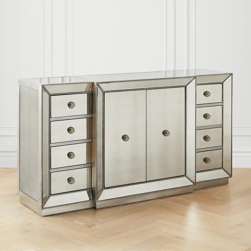 Simplicity Mirrored 6 Drawer Chest | Zgallerie