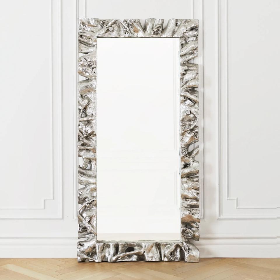StyleWell Medium Modern Arched Natural Wood Framed Mirror