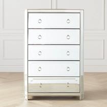 Simplicity Mirrored 5 Drawer Tall Chest | Zgallerie
