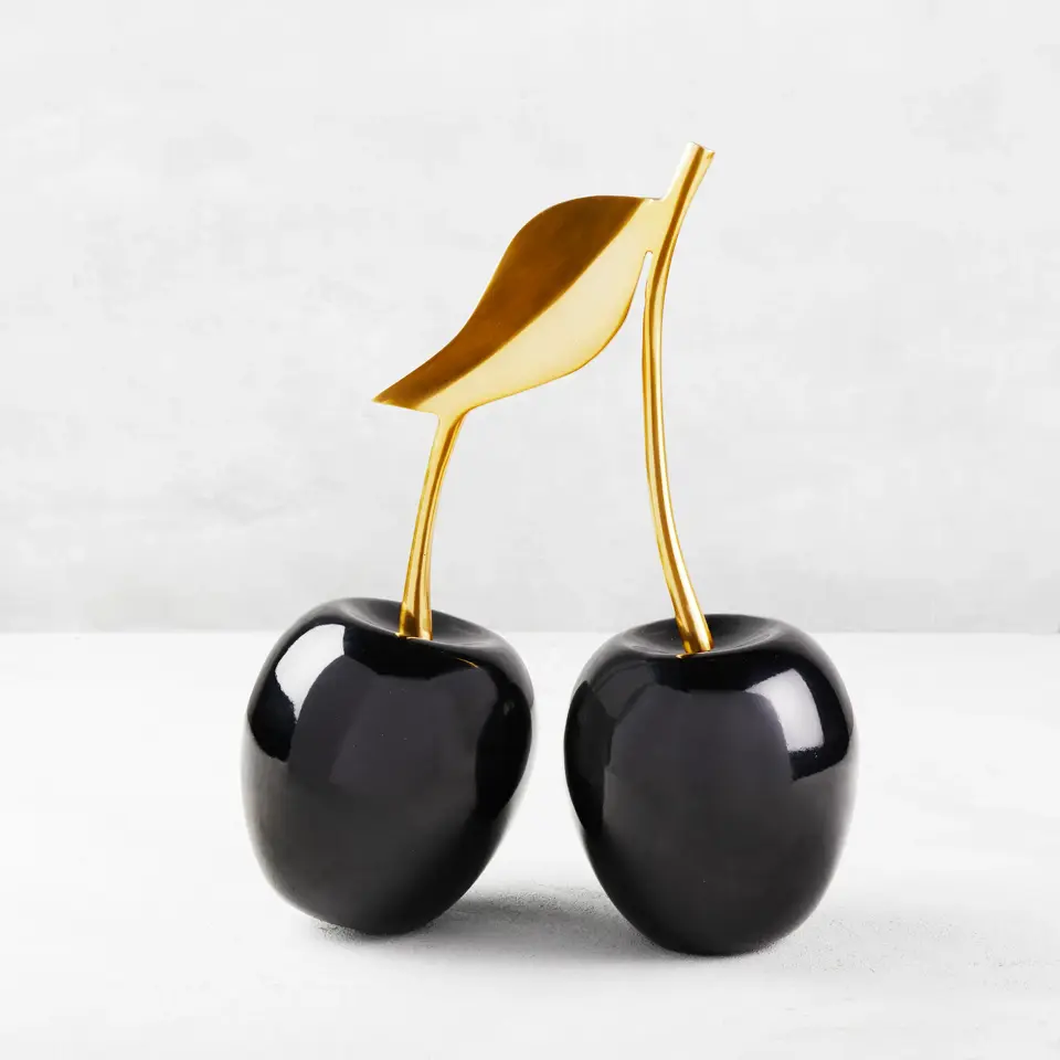 Gold/Black Oversized Cherries